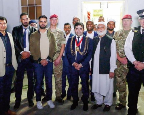 Celebrating Eid with the community and stakeholders including the Mayor of Lambeth Cllr Ibrahim Dogus, Lambeth Metropolitan Police Service Superintendent Ian Howells, Major Daniel Staples and other key community leaders.