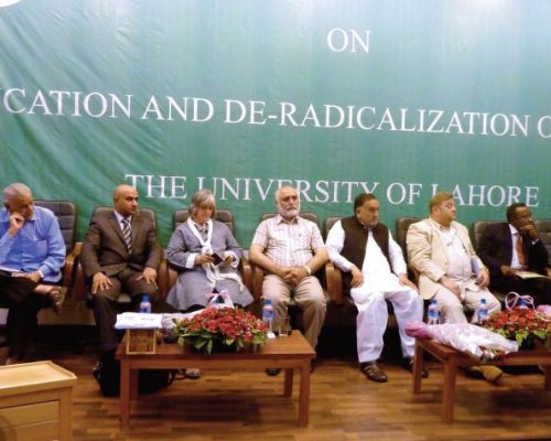 Chairing the Education and De-Radicalisation of Society Conference at the University of Lahore.