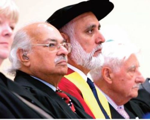 Chief Guests at a Graduation Ceremony of School of Economics and Law. 2010.