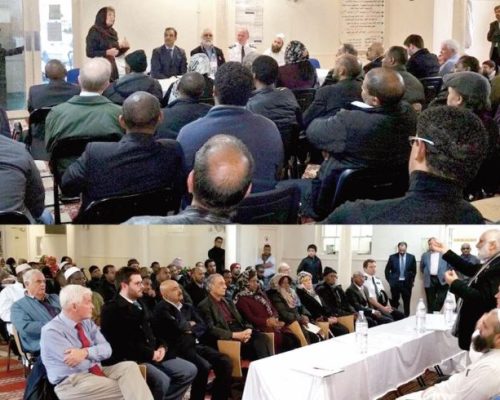 Launching the Lambeth Councillors Surgery at Khatme Nubuwwat Centre with Vauxhall MP Kate Hoey and Lambeth Metropolitan Police Borough Commander Richard Wood.