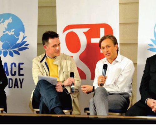 Speaking alongside Jeremy Gilley and Kate Adams at the UN Peace Day 2012 for Google.