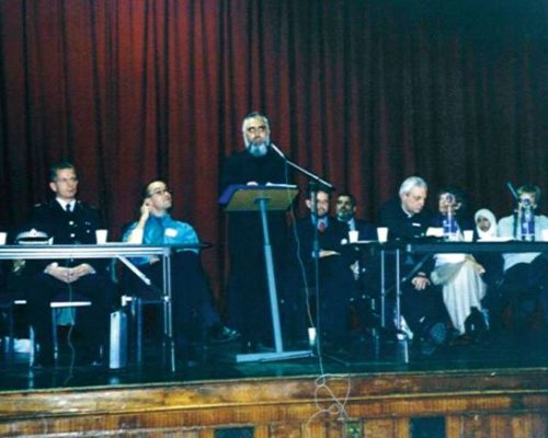 Speaking at The Role of Religions in Diminishing Terrorism Conference. Speakers included: Dr. Jenny Tonge MP, Kate Hoey MP, Tom Franklin (Leader, Lambeth Council), Barrister Thompson (Historian), Rev. Geoffrey Wilcox and renowned journalist Yvonne Ridley.