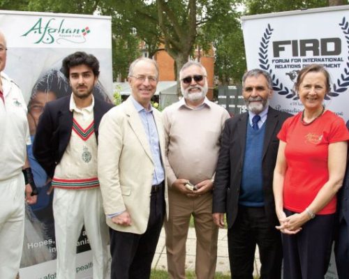 Supporting the Day of Cricket Fundraiser for the establishment of schools in Afghanistan by the charity Afghan Appeal Fund. Chief of Defence Staff General Sir David Richards, Afghan Appeal Fund Founder Lady Caroline Richards, Chief of General Staff Sir Peter Wall, Kemal Alam, Umar Mahmood and Dr. Muhammad Kharoti.