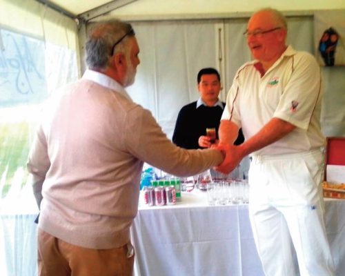 Welcomed by Chief of Army Staff General Sir Peter Wall at the Day of Cricket Fundraiser for education of Afghan children in London..